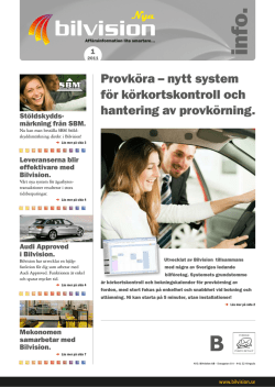 Provköra – nytt system för körkortskontroll och hantering