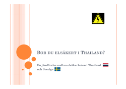 BOR DU ELSÄKERT I THAILAND? - Svenskföreningen i Hua Hin