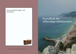 Handbok för utlandspraktik
