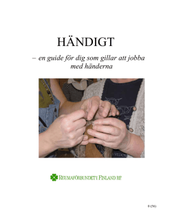 HÄNDIGT – en guide för dig som gillar att jobba med händerna