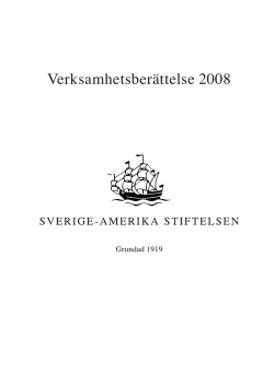 VB 2008 - Sverige-Amerika Stiftelsen