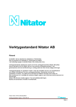 Verktygsstandard Nitator AB (.pdf)