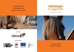 Program för Hästdagar på Westernfarm 5