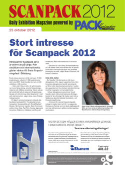 Stort intresse för Scanpack 2012