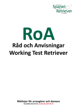 RoA C-prov - Apportering till vardag och fest