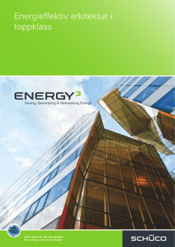 Övergripande broschyr "Energieffektiv arkitektur i toppklass"