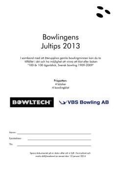 Bowlingens Jultips - Svenska Bowlingförbundet