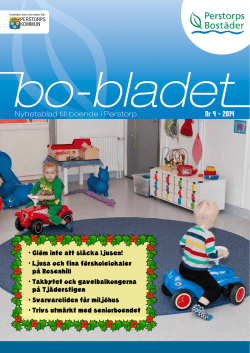 Bo-Bladet Nr 4 2014 - Perstorps Bostäder AB