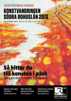 konstVandringen södra Bohuslän 2013 medVerkande konstnärer