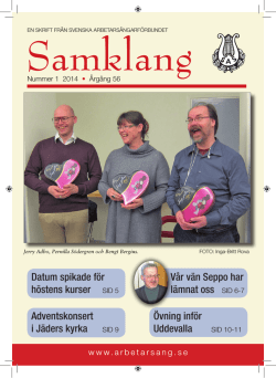 Samklang_nr1-14 - Svenska Arbetarsångarförbundet