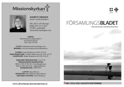 Nr 3 2011 - Ulricehamns missionsförsamling