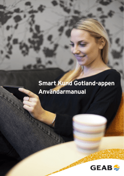 Smart Kund Gotland-appen Användarmanual