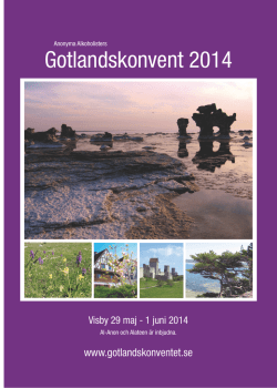 Gotlandskonvent 2014 - Gotlandskonventet.se