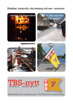 2010_nr2_TBS-nytt - Trollbäckens Båtsällskap
