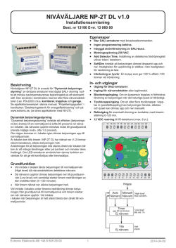 NP-2T DL Manual - Extronic Elektronik AB
