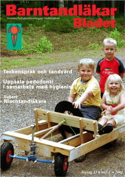 Barntandläkarbladet - Svenska Pedodontiföreningen