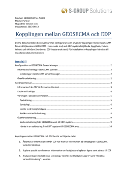 Kopplingen mellan GEOSECMA och EDP - S