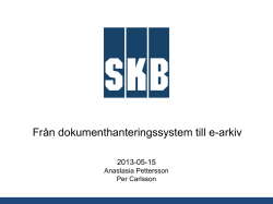 SKB - Arkivveckan