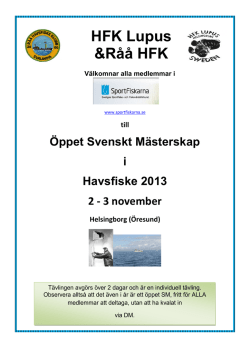 SM 2013 - Råå Havsfiskeklubb