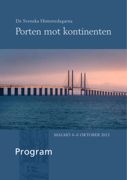 Porten mot kontinenten - De Svenska Historiedagarna