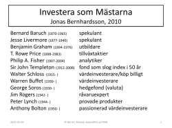Investera som Mästarna Jonas Bernhardsson