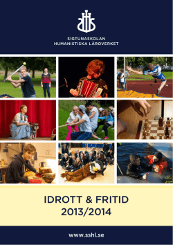 IDROTT & FRITID 2013/2014