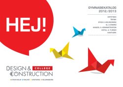 GYMNASIEKATALOG 2012/2013 - Design & Construction College