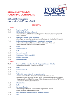 Program FORSA symposium 14