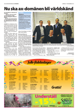 Artikel i Ålandstidningen 17 november 2012