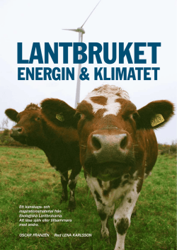 ENERGIN & KLIMATET - Ekologiska Lantbrukarna