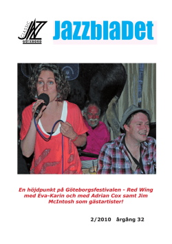 Jazzbladet nr 2/10 - Classic Jazz Göteborg