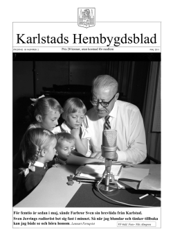 Nr 2 2011 - Karlstads Hembygdsförening