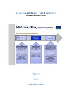 Generella riktlinjer - ÅKA modellen