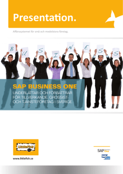 Ladda ner längre presentation om SAP Business One