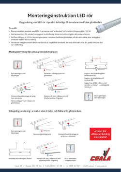 Monteringsinstruktion LED rör