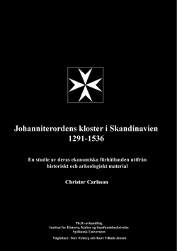 Johanniterordens ekonomiska förhållanden i Skandinavien under