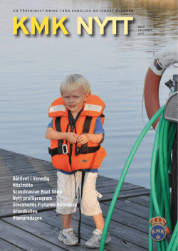 Båtlivet i Venedig Höstmöte Scandinavian Boat Show Nytt