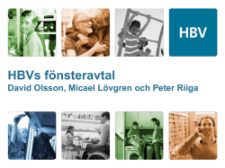 HBVs fönsteravtal David Olsson & Michael Lövgren
