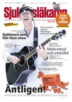 PDF-tidning nr 6 2012 - Tidningen Sjukhusläkaren