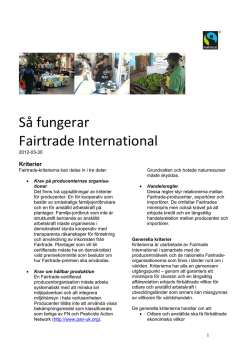 Så fungerar Fairtrade International!