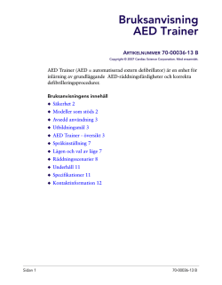 Bruksanvisning AED Trainer