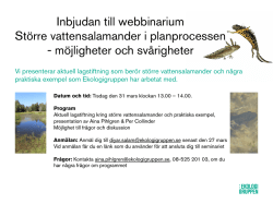 Inbjudan till webbinarium Större vattensalamander