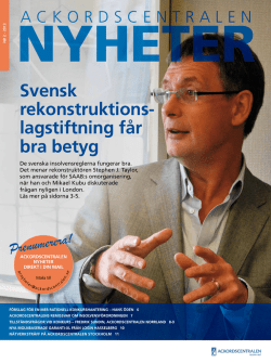 Ackordscentralen Nyheter nr 2 2013