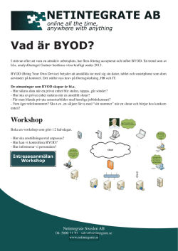 Vad är BYOD? - Netintegrate