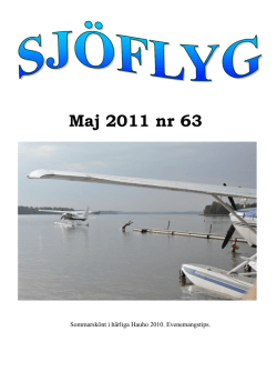 SJÖFLYG nr 63, Maj 2011