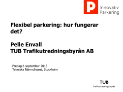 Pelle Envall, TUB Trafikutredningsbyrån AB