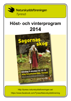 Höst och vinter 2014/2015 - Tyresö Naturskyddsförening