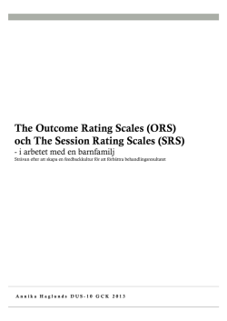 The Outcome Rating Scales