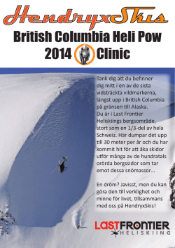 British Columbia Heli Pow 2014 Clinic