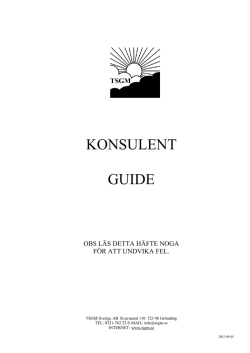 Broschyr "Konsulent guide"